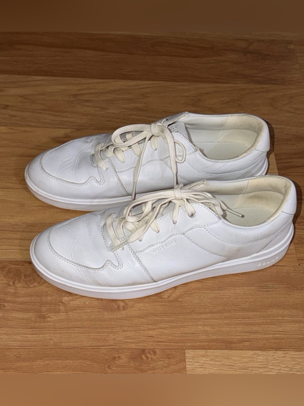 Women's Cole Haan 10B White Leather Casual Sneakers